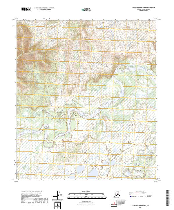 Kantishna River A-2 SW topographic map thumbnail