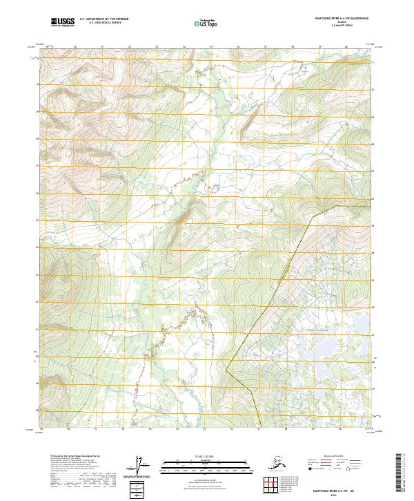 Kantishna River A-4 SW topographic map thumbnail