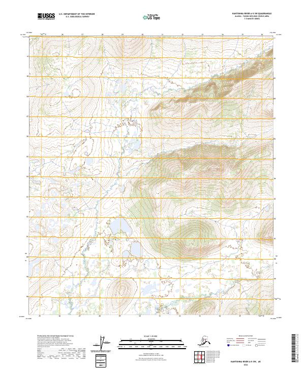 Kantishna River A-5 SW topographic map thumbnail