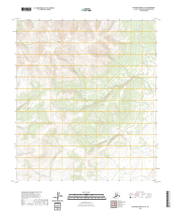 Kantishna River A-6 SW topographic map thumbnail
