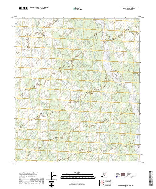 Kantishna River A-1 NE topographic map thumbnail