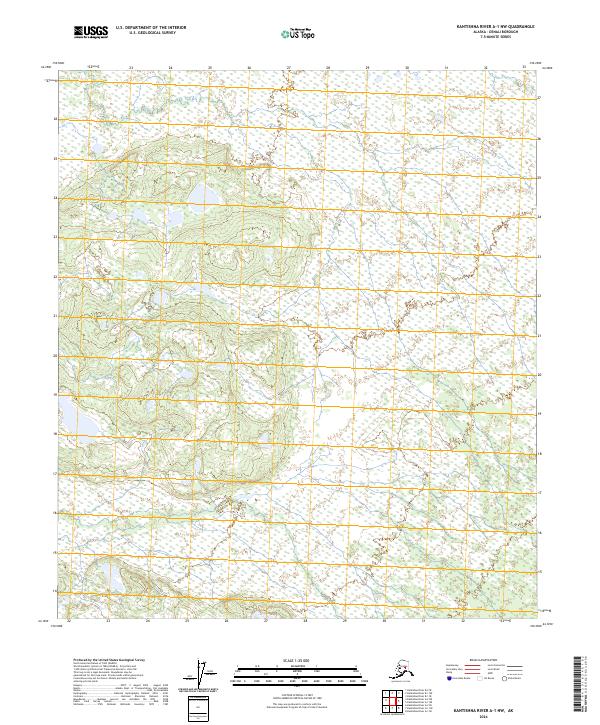Kantishna River A-1 NW topographic map thumbnail