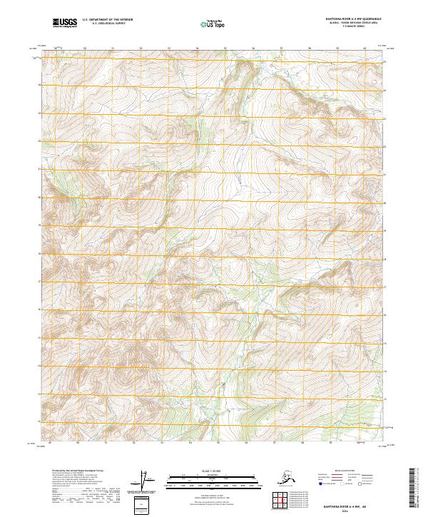 Kantishna River A-4 NW topographic map thumbnail