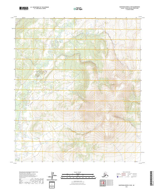 Kantishna River A-5 NW topographic map thumbnail