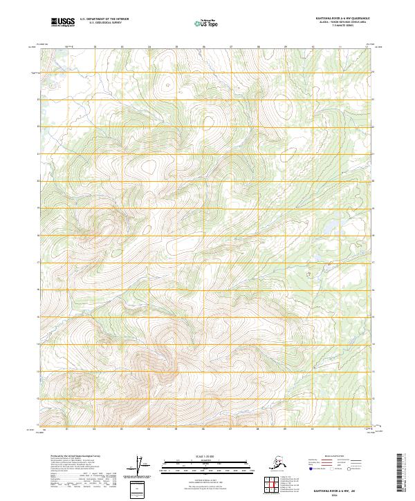 Kantishna River A-6 NW topographic map thumbnail