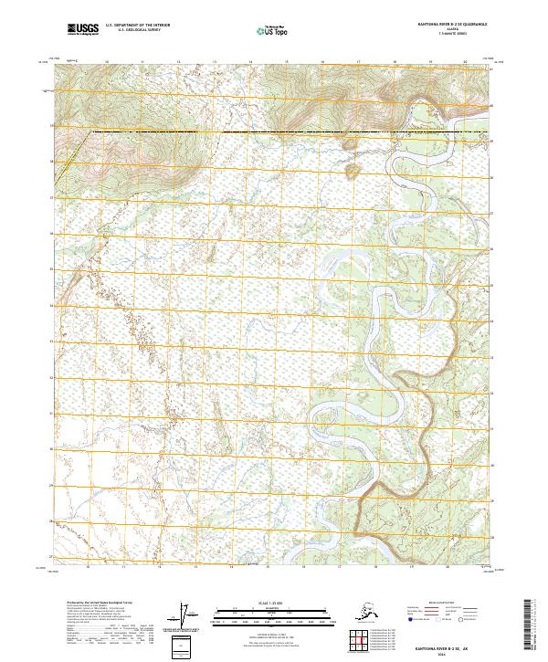 Kantishna River B-2 SE topographic map thumbnail