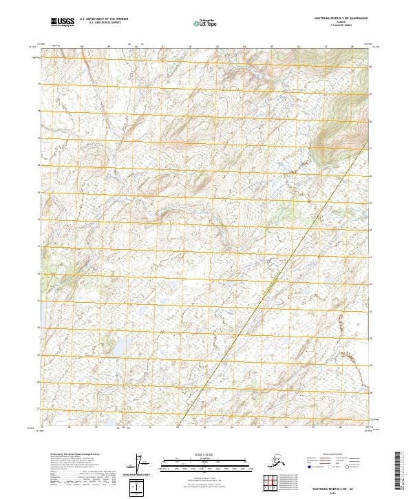 Kantishna River B-2 SW topographic map thumbnail