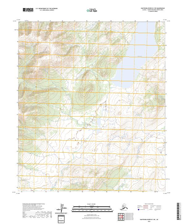 Kantishna River B-3 SW topographic map thumbnail