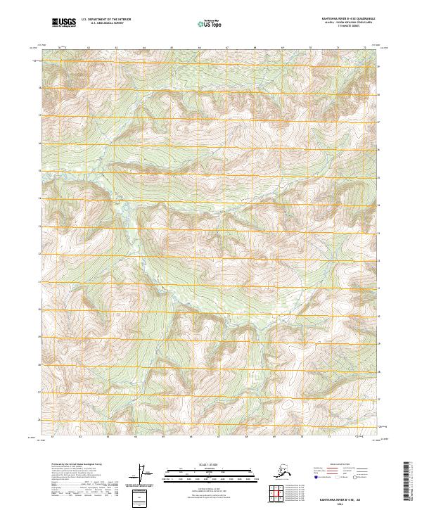 Kantishna River B-4 SE topographic map thumbnail