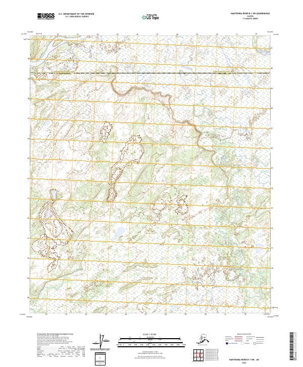 Kantishna River B-1 SW topographic map thumbnail