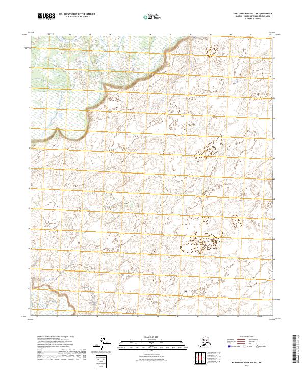 Kantishna River B-1 NE topographic map thumbnail