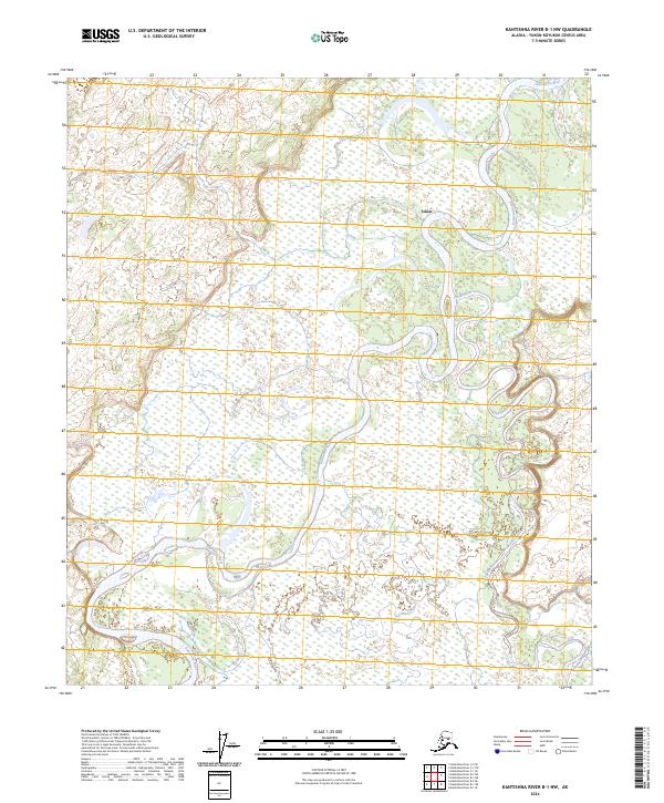 Kantishna River B-1 NW topographic map thumbnail