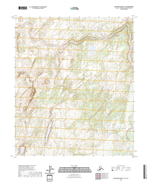 Kantishna River C-1 SW topographic map thumbnail