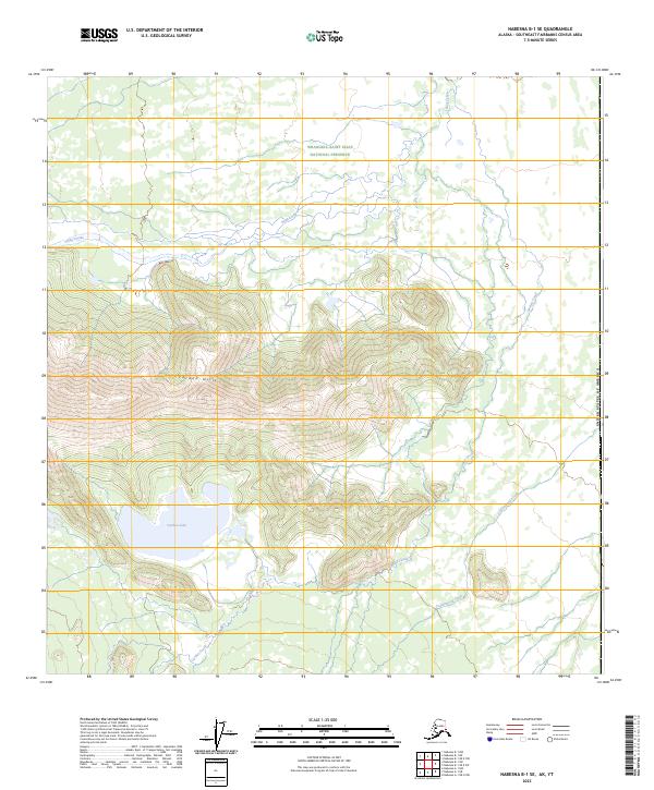 Nabesna B-1 SE topographic map thumbnail