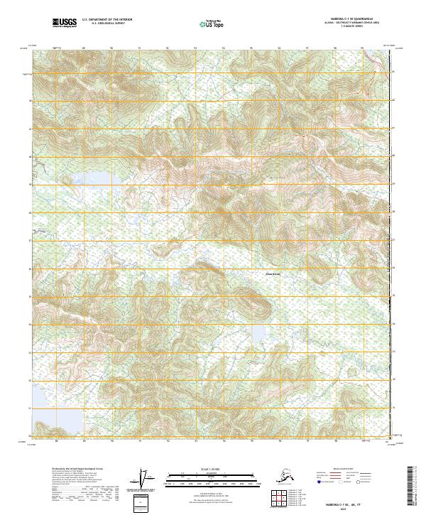 Nabesna C-1 SE topographic map thumbnail