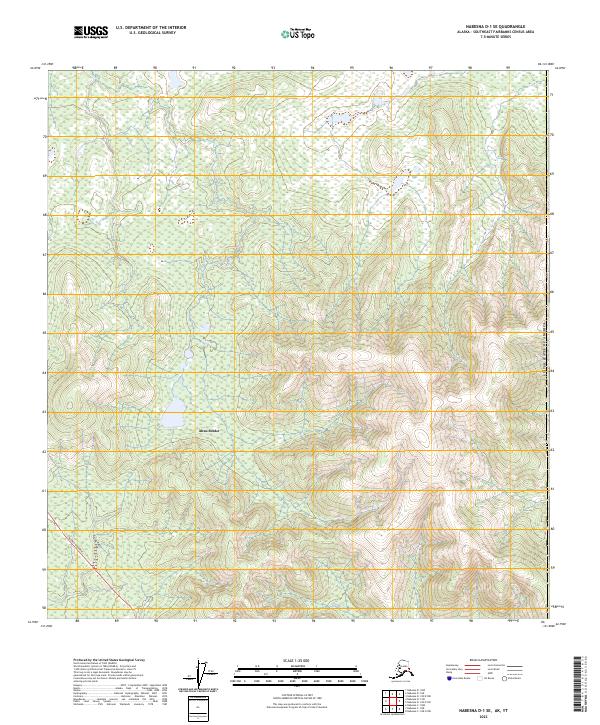 Nabesna D-1 SE topographic map thumbnail