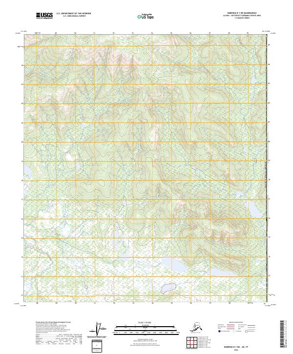 Nabesna D-1 NE topographic map thumbnail