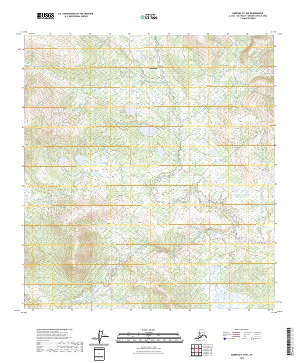 Nabesna D-1 NW topographic map thumbnail