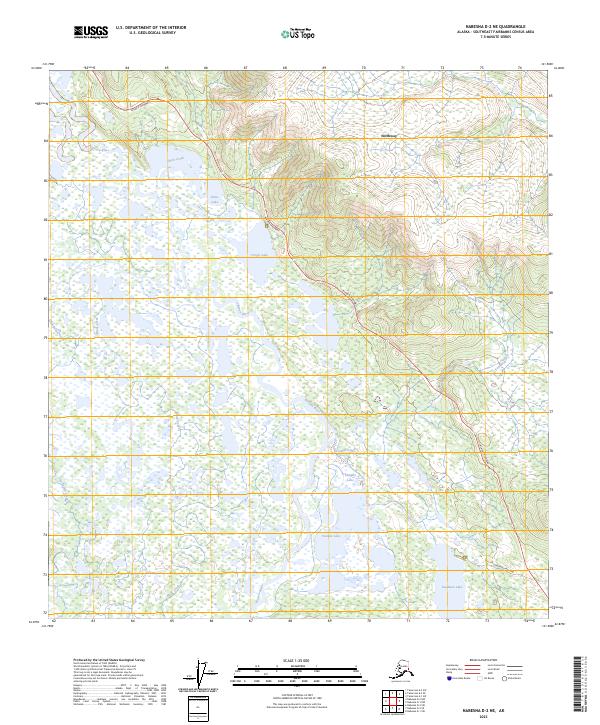 Nabesna D-2 NE topographic map thumbnail