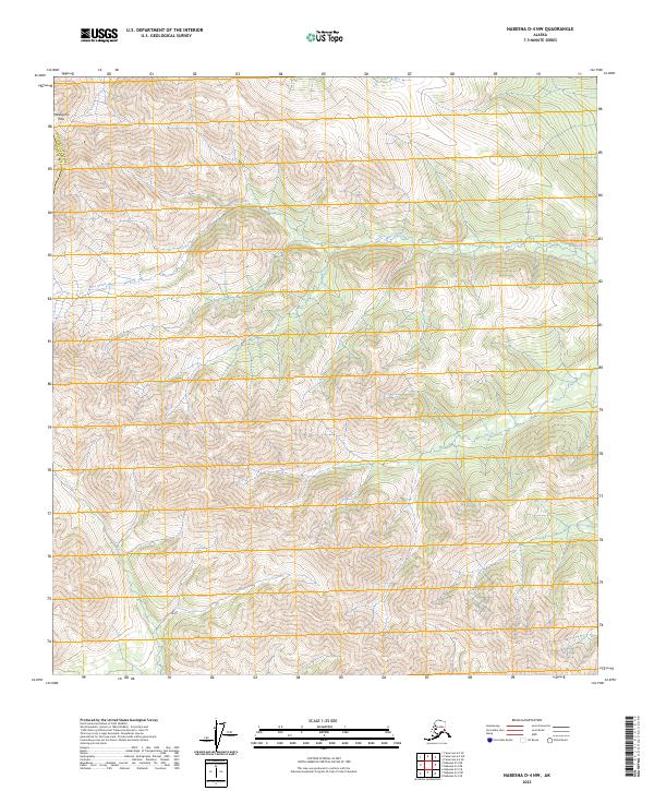 Nabesna D-4 NW topographic map thumbnail