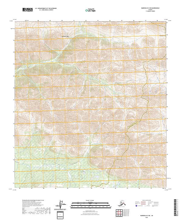 Nabesna D-5 NE topographic map thumbnail