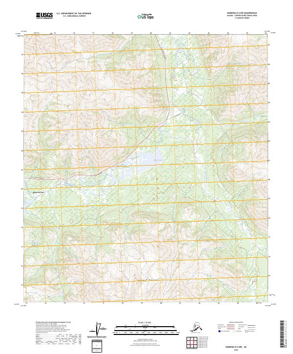 Nabesna D-5 NW topographic map thumbnail