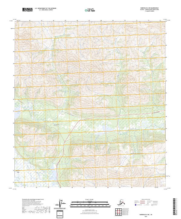 Nabesna D-6 NE topographic map thumbnail