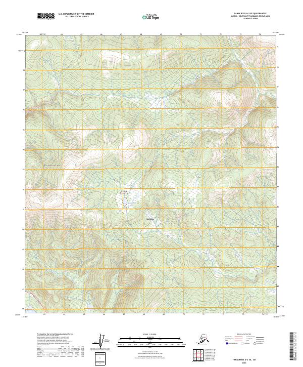 Tanacross A-2 SE 2024 topographic map thumbnail