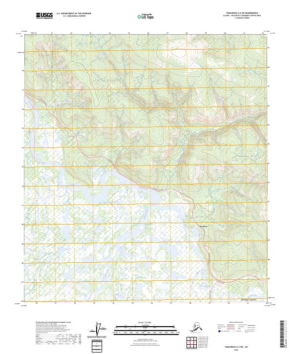 Tanacross A-2 SW topographic map thumbnail