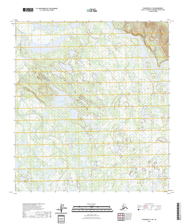 Tanacross A-3 SE topographic map thumbnail