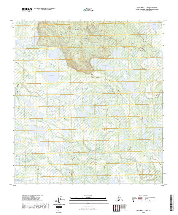 Tanacross A-3 SW topographic map thumbnail