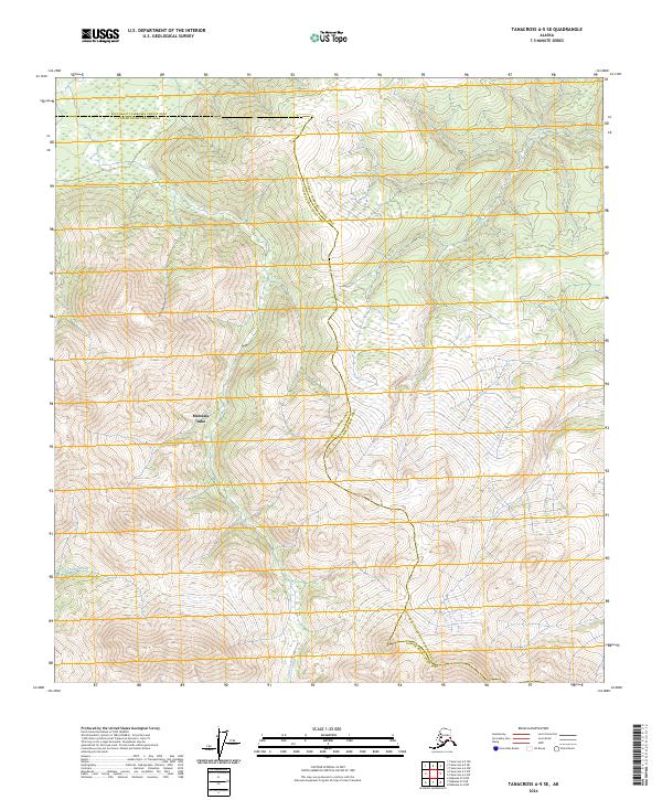 Tanacross A-5 SE topographic map thumbnail