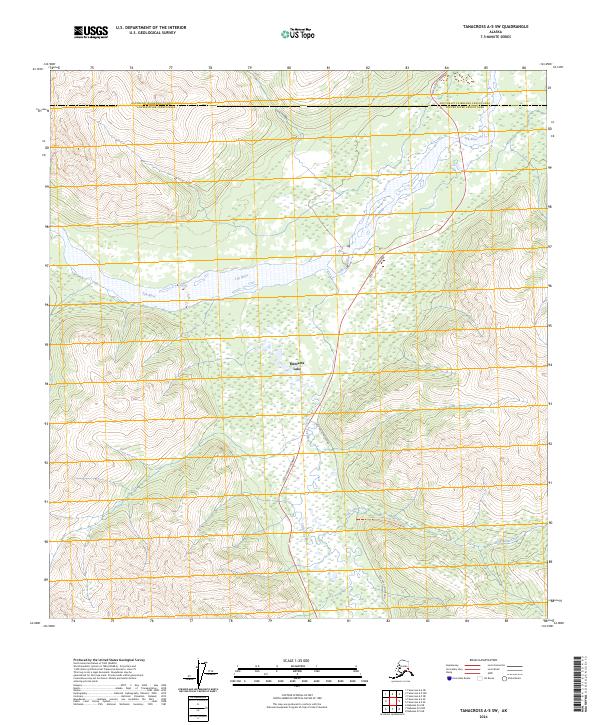 Tanacross A-5 SW topographic map thumbnail