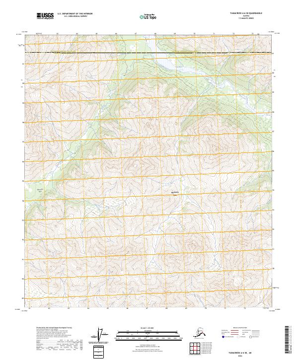Tanacross A-6 SE topographic map thumbnail