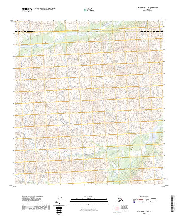 Tanacross A-6 SW topographic map thumbnail