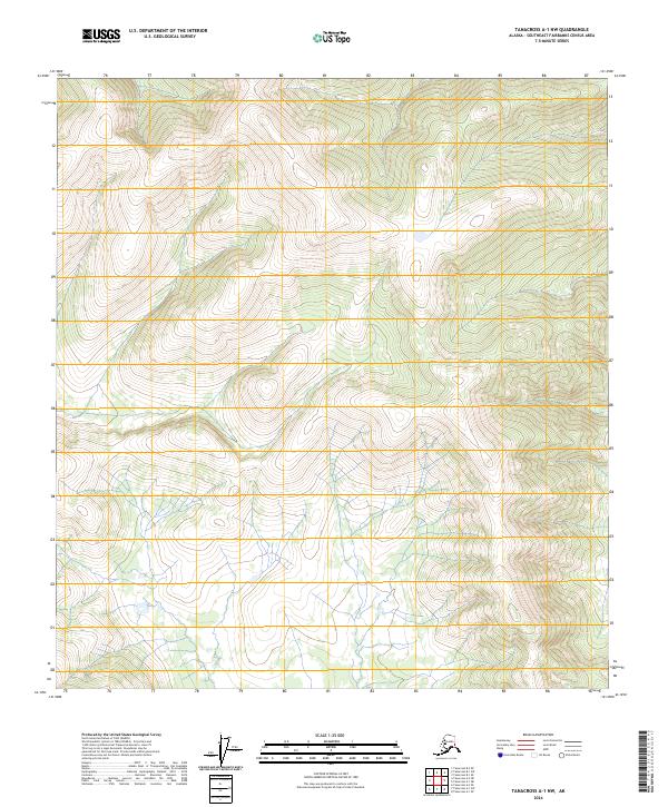 Tanacross A-1 NW topographic map thumbnail