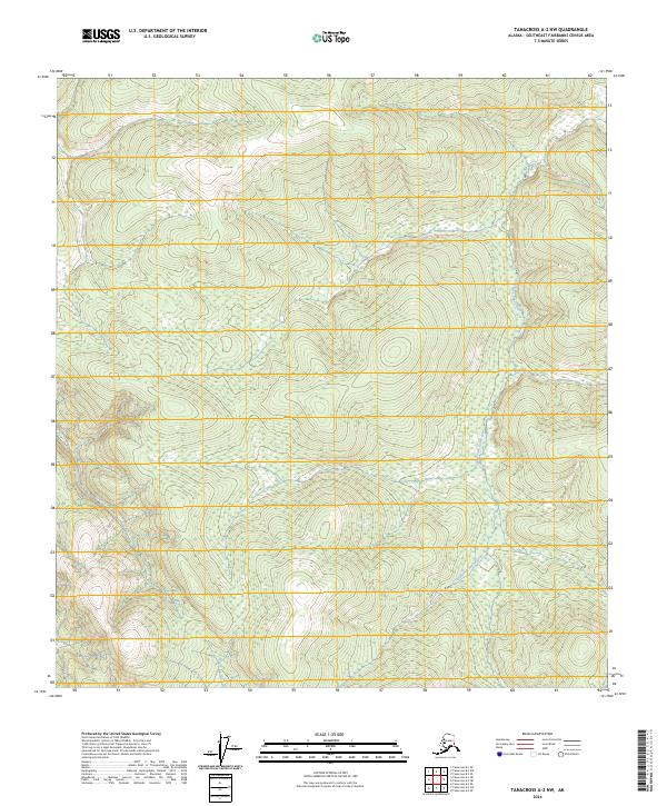 Tanacross A-2 NW topographic map thumbnail