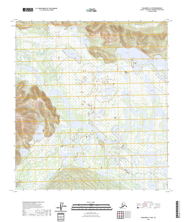 Tanacross A-3 NW topographic map thumbnail