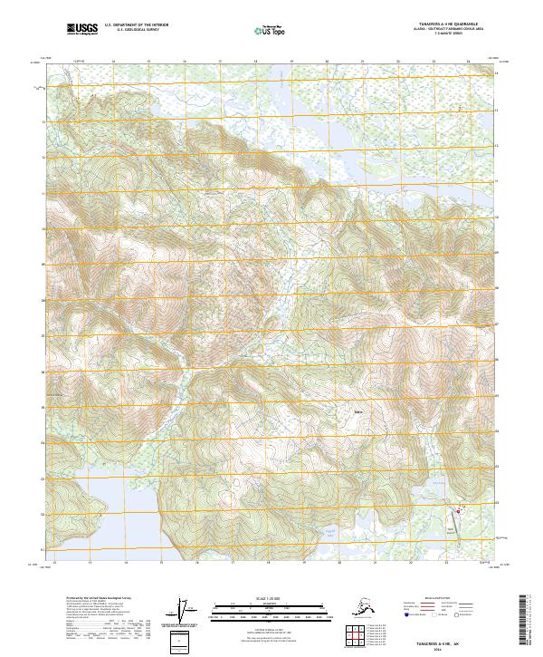 Tanacross A-4 NE topographic map thumbnail