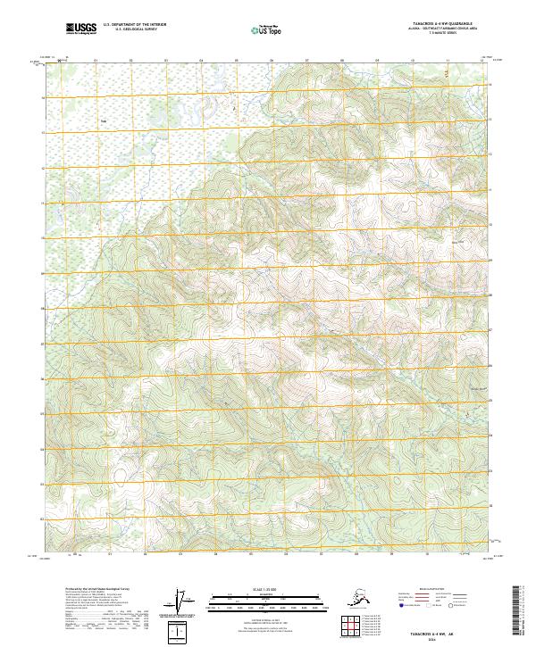 Tanacross A-4 NW topographic map thumbnail