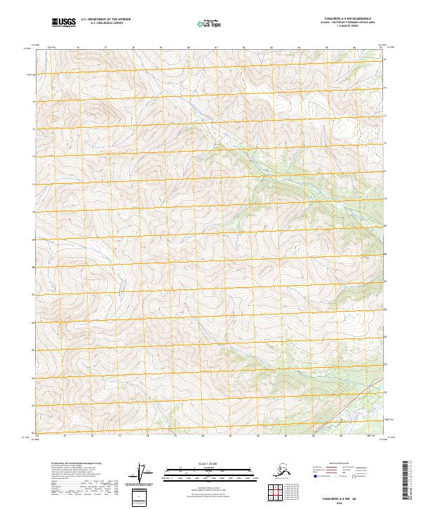 Tanacross A-5 NW topographic map thumbnail