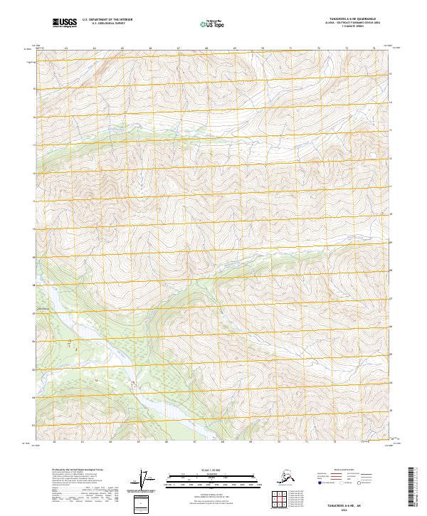 Tanacross A-6 NE topographic map thumbnail