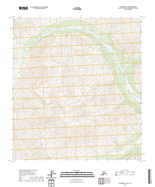 Tanacross A-6 NW topographic map thumbnail