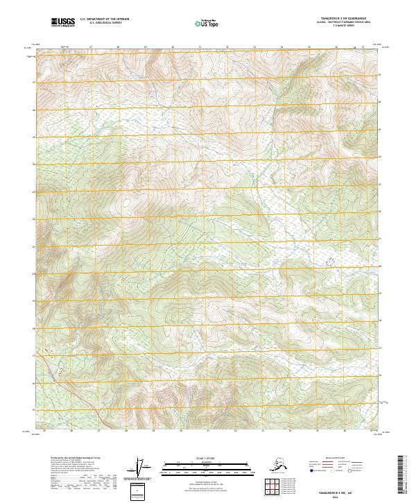 Tanacross B-3 SW topographic map thumbnail