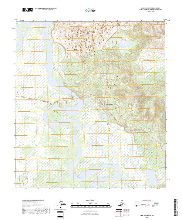 Tanacross B-4 SE topographic map thumbnail