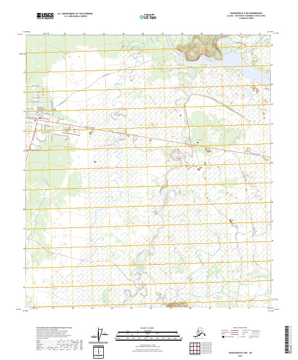 Tanacross B-4 SW topographic map thumbnail