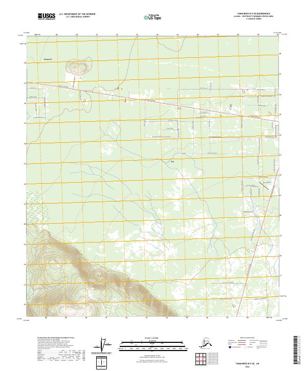 Tanacross B-5 SE topographic map thumbnail