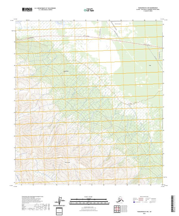 Tanacross B-5 SW topographic map thumbnail