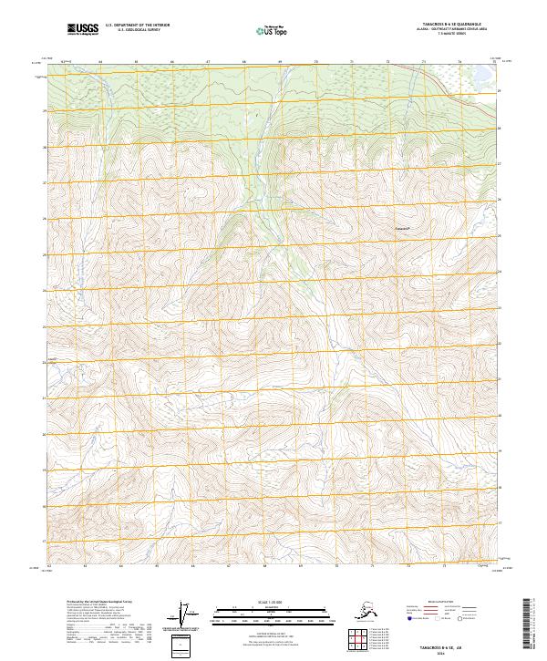 Tanacross B-6 SE topographic map thumbnail