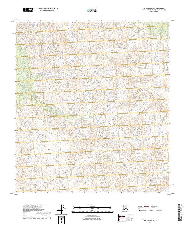 Tanacross B-6 SW topographic map thumbnail